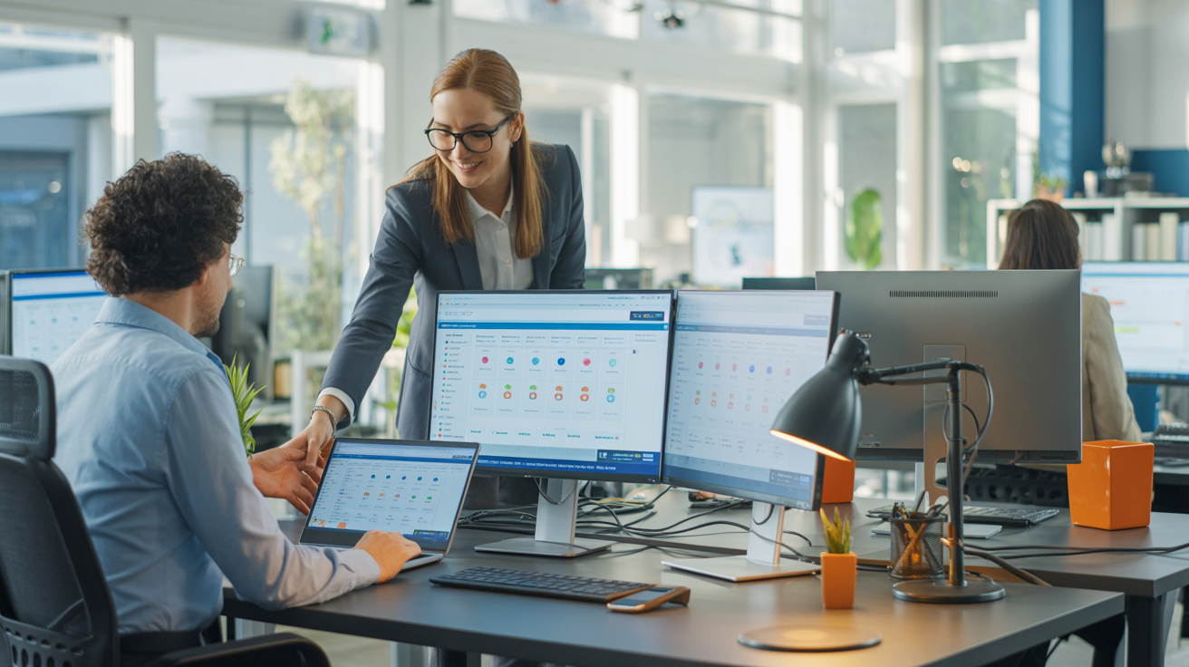 Professionele IT werkplek met moderne technologie